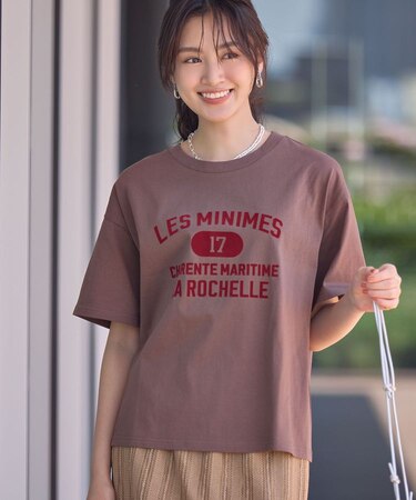 汗染み防止ボックスロゴTシャツ