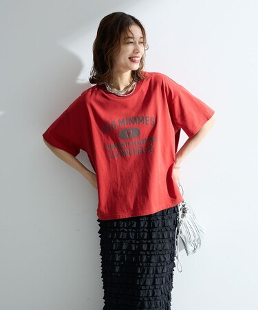 【適ON】汗染み防止ボックスロゴTシャツ