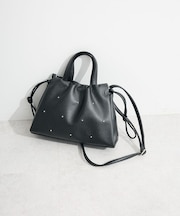 2wayドロストスタッズショルダーバッグ