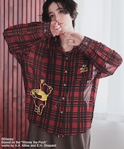 Winnie the Pooh/シアーチェックシャツ
