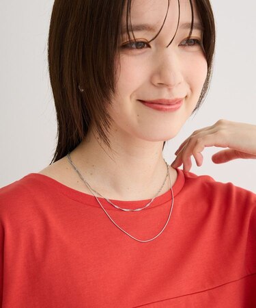 【ステンレス】2連チェーンネックレス