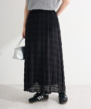 ボイルシャーリングフレアスカート