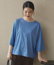 【超優秀ブラウス】ハーフZIPドルマンプルオーバー