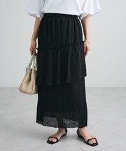シアーカットティアードスカート