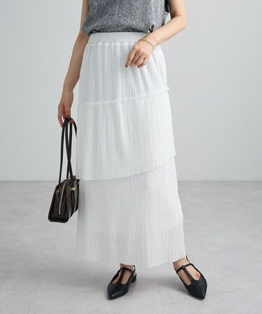 シアーカットティアードスカート