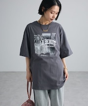 レースドッキングオーバーサイズロゴTシャツ
