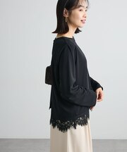 バックスリットレースプルオーバー