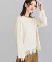 バックスリットレースプルオーバー
