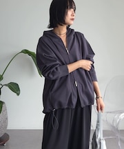 【OTONAパーカー】【WEB限定カラーあり】エアリークッションカットドロストパーカー