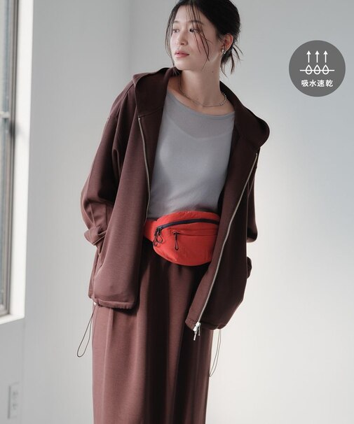 【OTONAパーカー】【WEB限定カラーあり】エアリークッションカットドロストパーカー