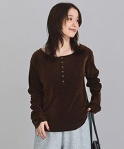 ヘンリーネックシアーベロアプルオーバー