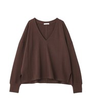 深Vネック裏毛プルオーバー