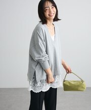 深Vネック裏毛プルオーバー