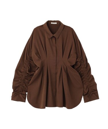 【WEB限定】ドロストシャーリングウエストタックシャツⅢ