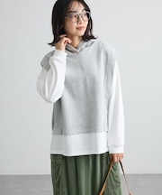 フード付ドッキングカットプルオーバー