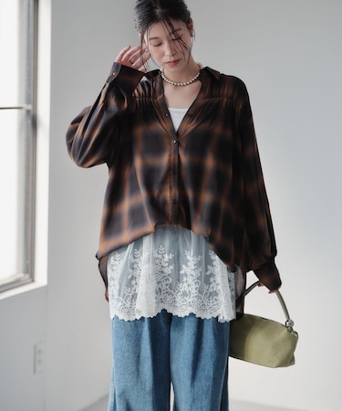 【しゃれシャツ】2wayシャーリングシャツ