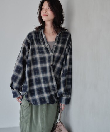 【しゃれシャツ】2wayシャーリングシャツ