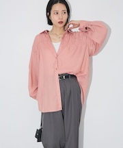 【しゃれシャツ】2wayシャーリングシャツ