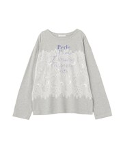 レースドッキングロゴプルオーバー