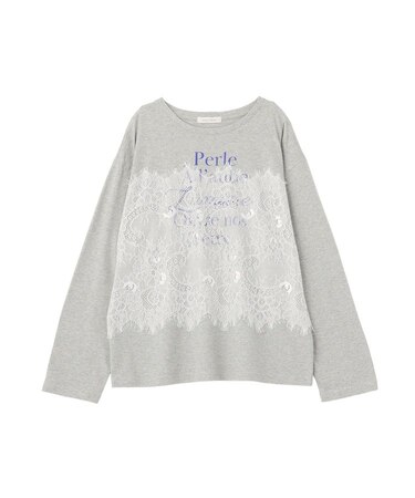 レースドッキングロゴプルオーバー