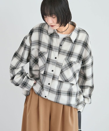 2wayネルチェックシャツ