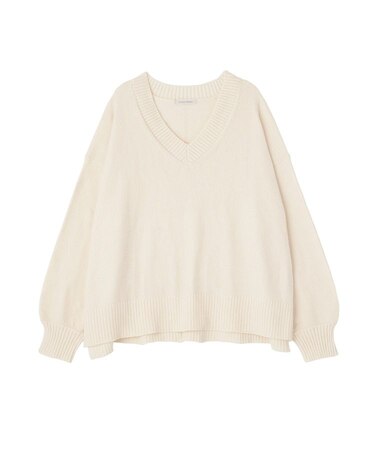 【WEB限定カラーあり】モールVネックニットプルオーバー