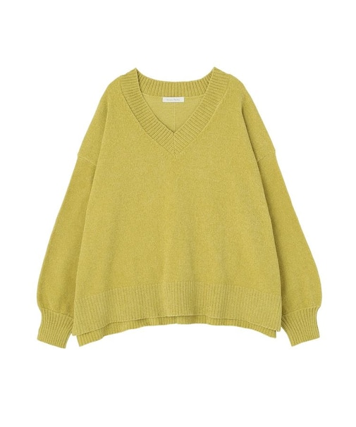 【WEB限定カラーあり】モールVネックニットプルオーバー