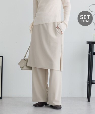 SET2点 パンツ＋レイヤードスカート