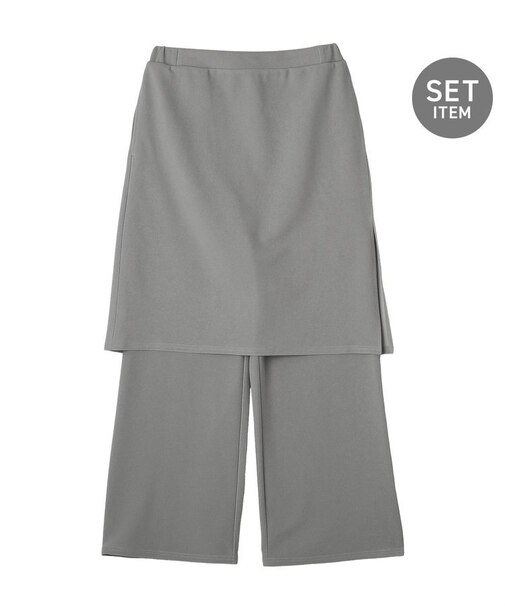 SET2点 パンツ＋レイヤードスカート