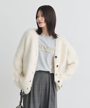 【WEB限定カラーあり】シャギーニットカーディガン