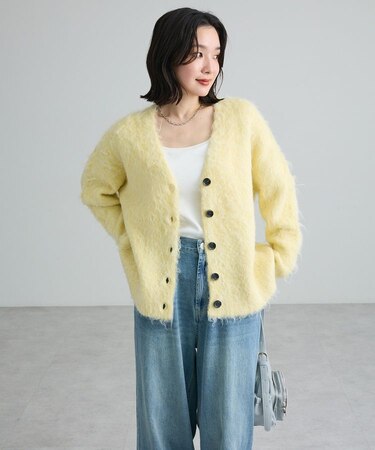 【WEB限定カラーあり】シャギーニットカーディガン