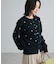 花刺繍モールニットカーディガン