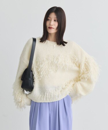 フリンジニットプルオーバー