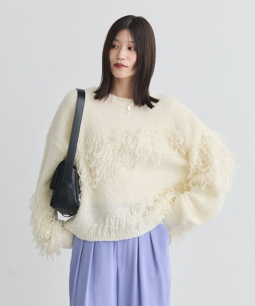 フリンジニットプルオーバー