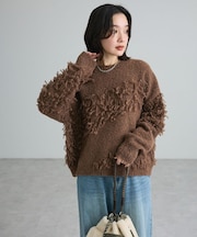 フリンジニットプルオーバー