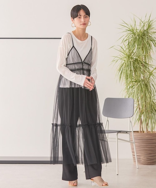 チュールキャミワンピース