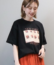 ロゴ＆フォトプリントTシャツ