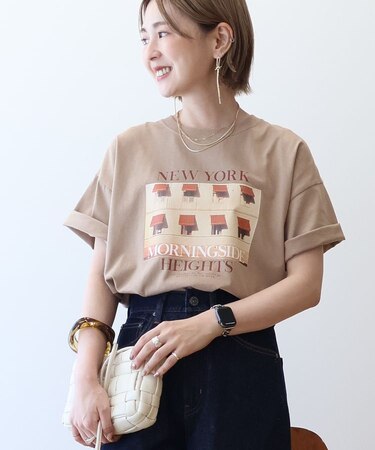 ロゴ＆フォトプリントTシャツ