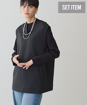 SET リブニットプルオーバー+ポンチベスト