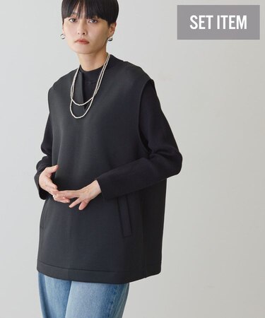 SET リブニットプルオーバー+ポンチベスト