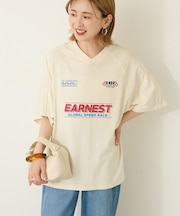 ピグメントレーシングプリントTシャツ