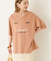 ピグメントレーシングプリントTシャツ
