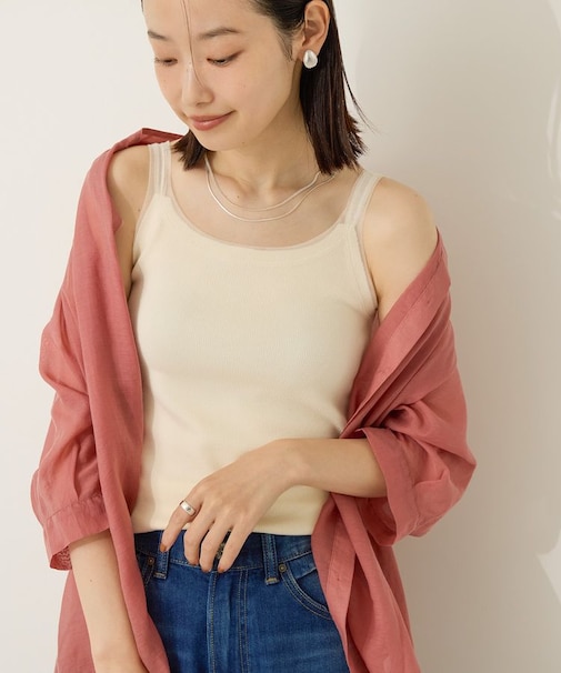 チュールキャミタンクトップ