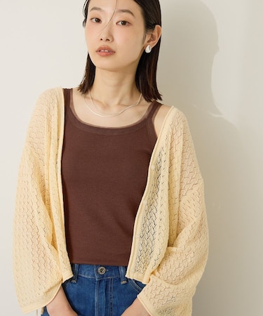 チュールキャミタンクトップ