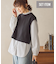 SET イージーケアロングシャツ+ポンチベスト/チュニック