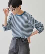マルチボーダーカットプルオーバー