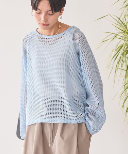 メッシュ長袖Tシャツ