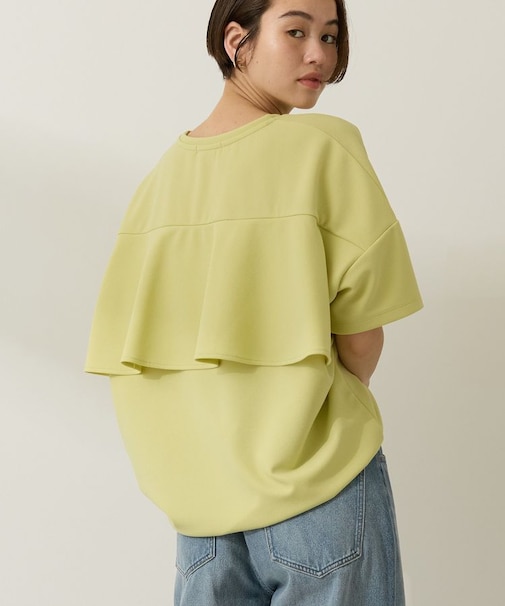 バックフリル半袖プルオーバー