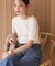 きれいめコットンベーシックTシャツ(5分袖)