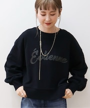 チェーン刺繍スウェット